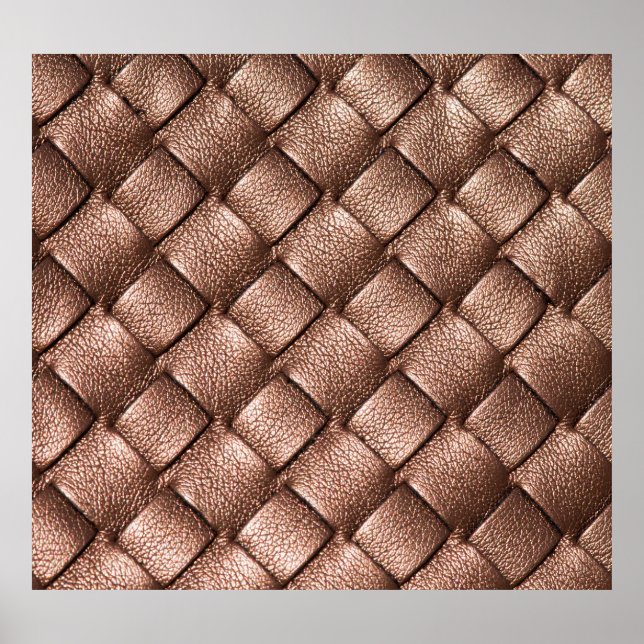 Póster Cuero trenzado, fondo de color bronce. (Frente)