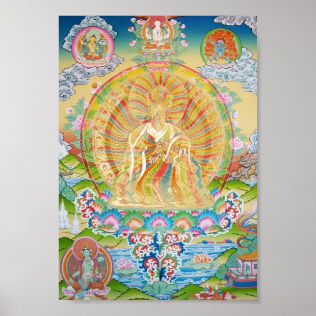 Póster Cuerpo arcoiris de Padmasambhava (Frente)