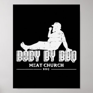 Póster Cuerpo De Bbq Funny Byrbecue Grill Carne Lover Hom