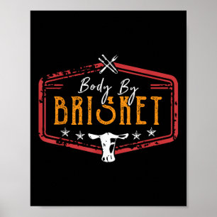 Póster Cuerpo De Brisket Backyard Cookout Bbq Grill Pitma