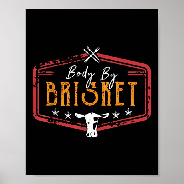 Póster Cuerpo De Brisket Backyard Cookout Bbq Grill Pitma (Frente)