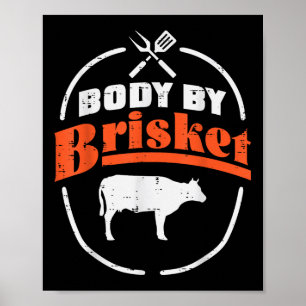 Póster Cuerpo De Brisket Funny Bbq Parrillada De Carne Gr