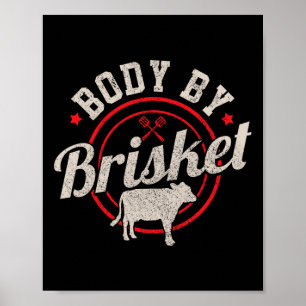 Póster Cuerpo De Brisket Funny Steak Lover Grilling Bbq C