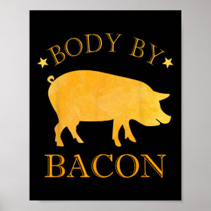 Póster Cuerpo de Bycon Bbq Grilling Ham Love Men's Funny