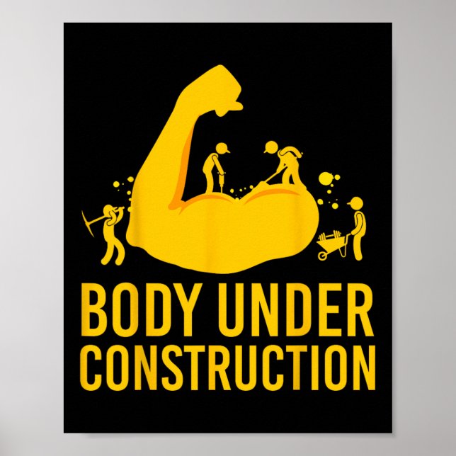 Póster Cuerpo De Construcción De Cuerpo De Gimnasio Graci (Frente)