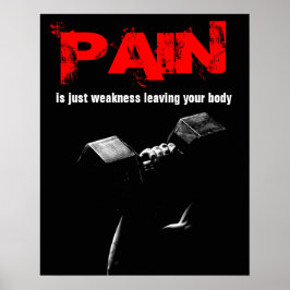 Póster Cuerpo de dolor Fitness culturismo Inspirador Manc