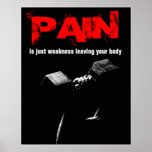 Póster Cuerpo de dolor Fitness culturismo Inspirador Manc