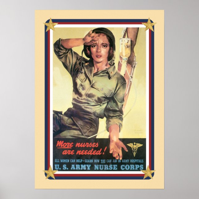 Póster Cuerpo de Enfermeras del Ejército de los Estados U (Frente)