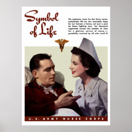 Póster Cuerpo de Enfermeras del Ejército - Segunda Guerra