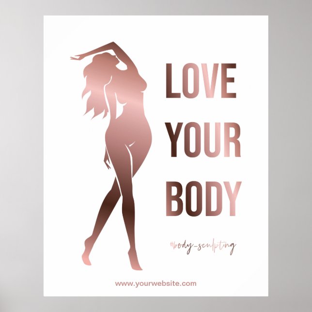 Póster Cuerpo de esculpimiento cuerpo contorneando la for (Frente)