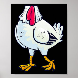 Póster Cuerpo de gallinas Gracioso Granja Granja Granja G