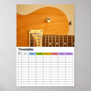 Póster Cuerpo de guitarra / Horario