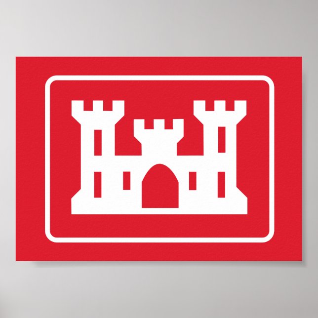 Póster Cuerpo de Ingenieros de los Estados Unidos DOD Mil (Frente)