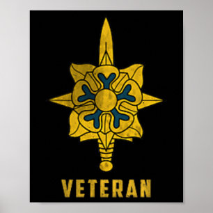 Póster Cuerpo de Inteligencia Militar Logo Veterano Papa 
