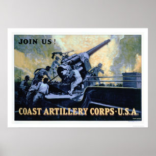 Póster Cuerpo de la artillería de la costa (US02042)