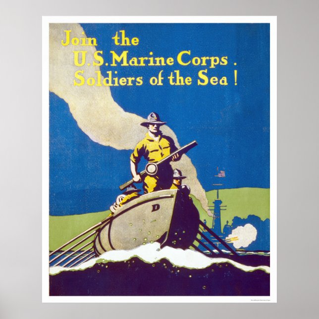 Póster Cuerpo de Marines - ¡Soldados del mar! (Frente)