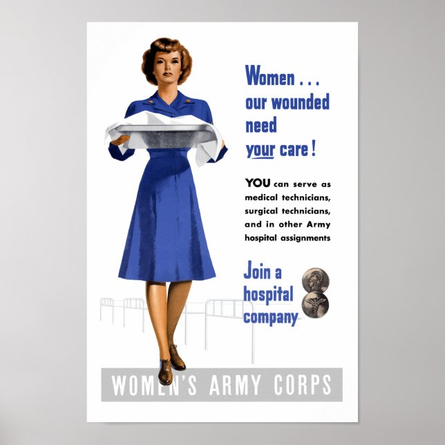 Póster Cuerpo de Mujeres del Ejército - Contratación en l (Frente)