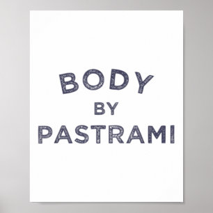Póster Cuerpo De Pastrami Jewish Deli Bbq Fiesta Brisket