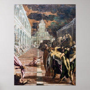 Póster Cuerpo de San Marcos llevado a Venecia por Jacopo 