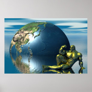 Póster cuerpo del oro