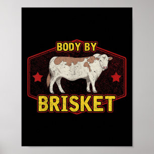 Póster Cuerpo divertido por Brisket Meat Grilling Beef Ba