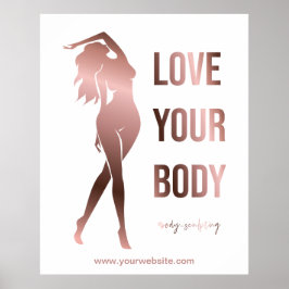 Póster Cuerpo escultor cuerpo contorneando el diseño del 