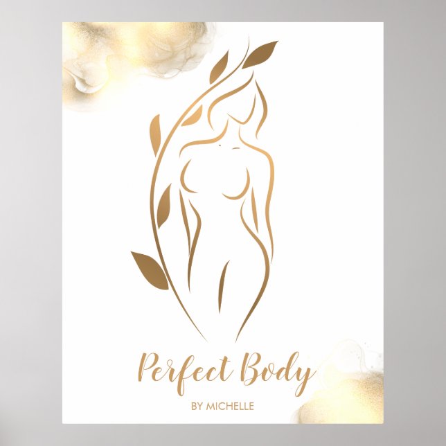 Póster Cuerpo escultor Wellness Cosméticos Belleza Spa Bu (Frente)