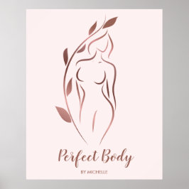 Póster Cuerpo escultor Wellness Cosméticos Belleza Spa Bu