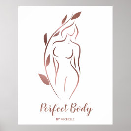 Póster Cuerpo escultor Wellness Cosméticos Belleza Spa Bu