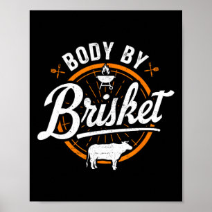 Póster Cuerpo Por Brisket Funny Byrbecue Lover Smoker Bbq
