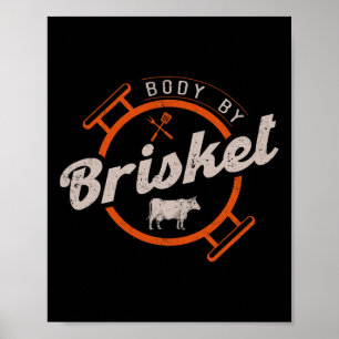 Póster Cuerpo Por Brisket - Pitmaster Bbq Lover Smoker - 