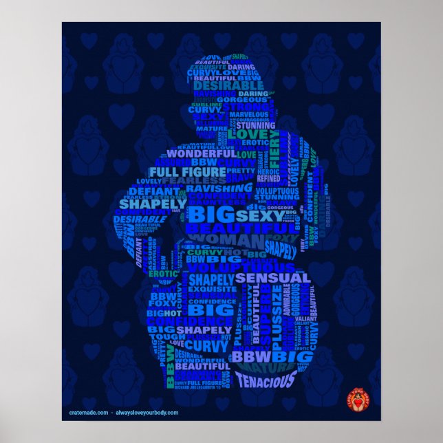 Póster Cuerpo Positivo poster mundial 3 en azul (Frente)
