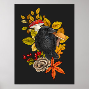 Póster Cuervo de otoño