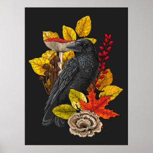 Póster Cuervo de otoño 2