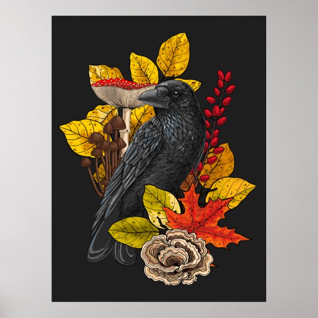 Póster Cuervo de otoño 2 (Frente)