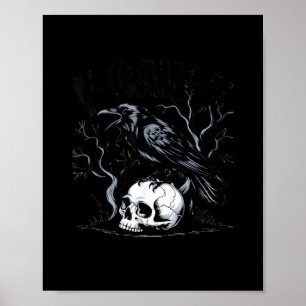 Póster Cuervo, F-Caw-F Pájaro Divertido Luna Gótico Humor