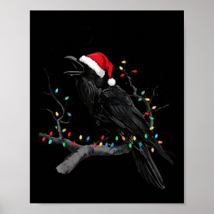 Póster Cuervo Negro, F-caw-f Navidad Divertida Cuervo San