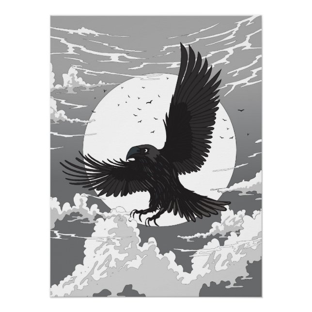 Póster Cuervo y la Luna (Anverso)