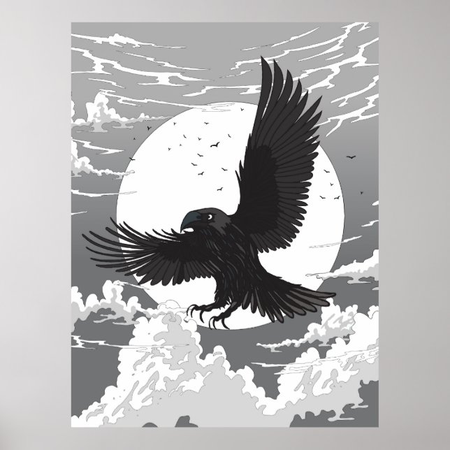 Póster Cuervo Y La Luna (Frente)