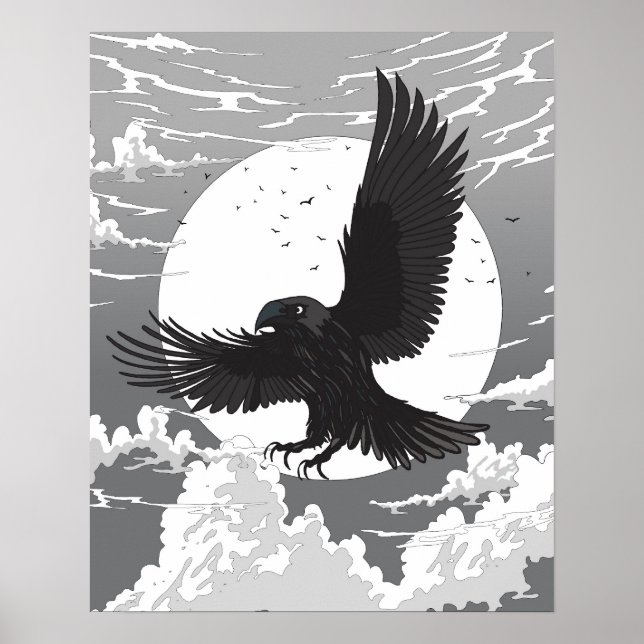 Póster Cuervo y la Luna (Frente)