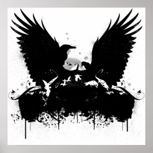 Póster Cuervos entintados