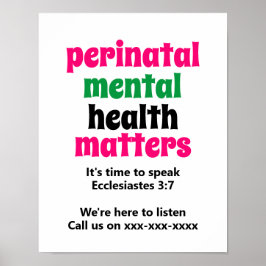 Póster Cuestiones de salud mental perinatal