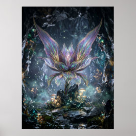Póster Cueva de Flor de Cristal Irisado