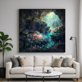 Póster Cueva de gemas - Estilo de maravilla natural