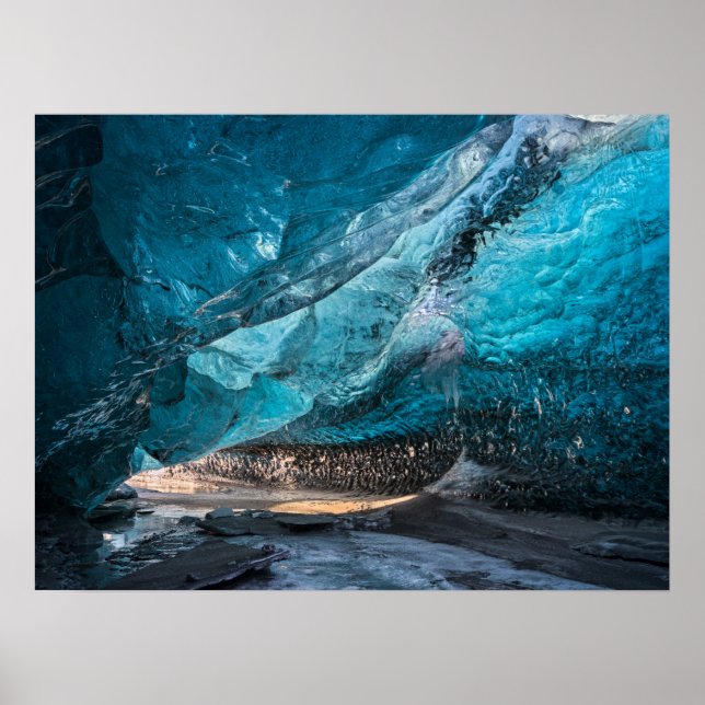 Póster Cueva glacial | Parque nacional Vatnajoekull, Isla (Frente)