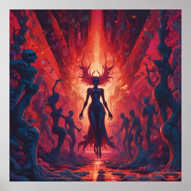 Póster Cueva helada en el lago de fuego - Ken Gage (Frente)