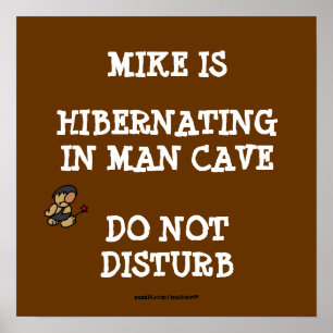 Póster Cueva Hibernating del hombre