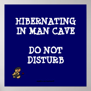 Póster Cueva Hibernating del hombre