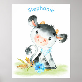 Póster Cueva pequeña de color azul