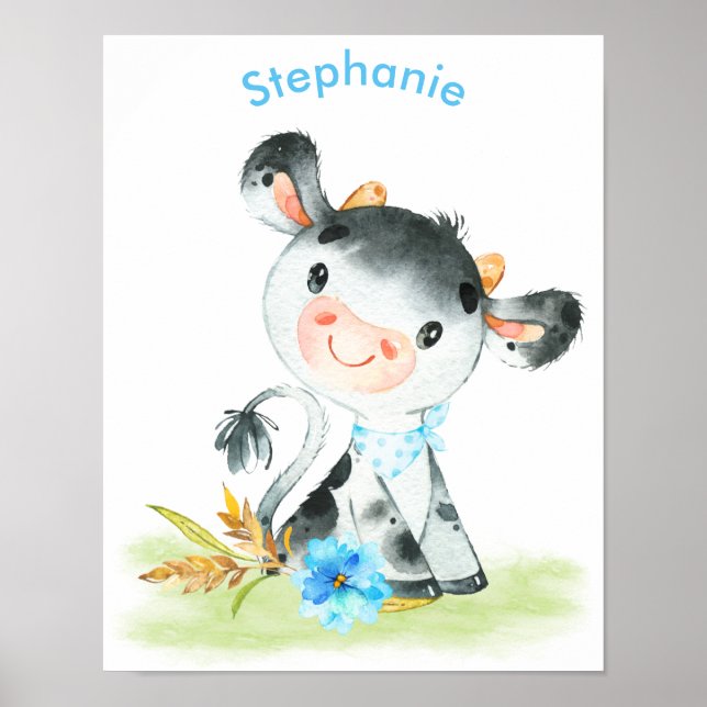 Póster Cueva pequeña de color azul (Frente)